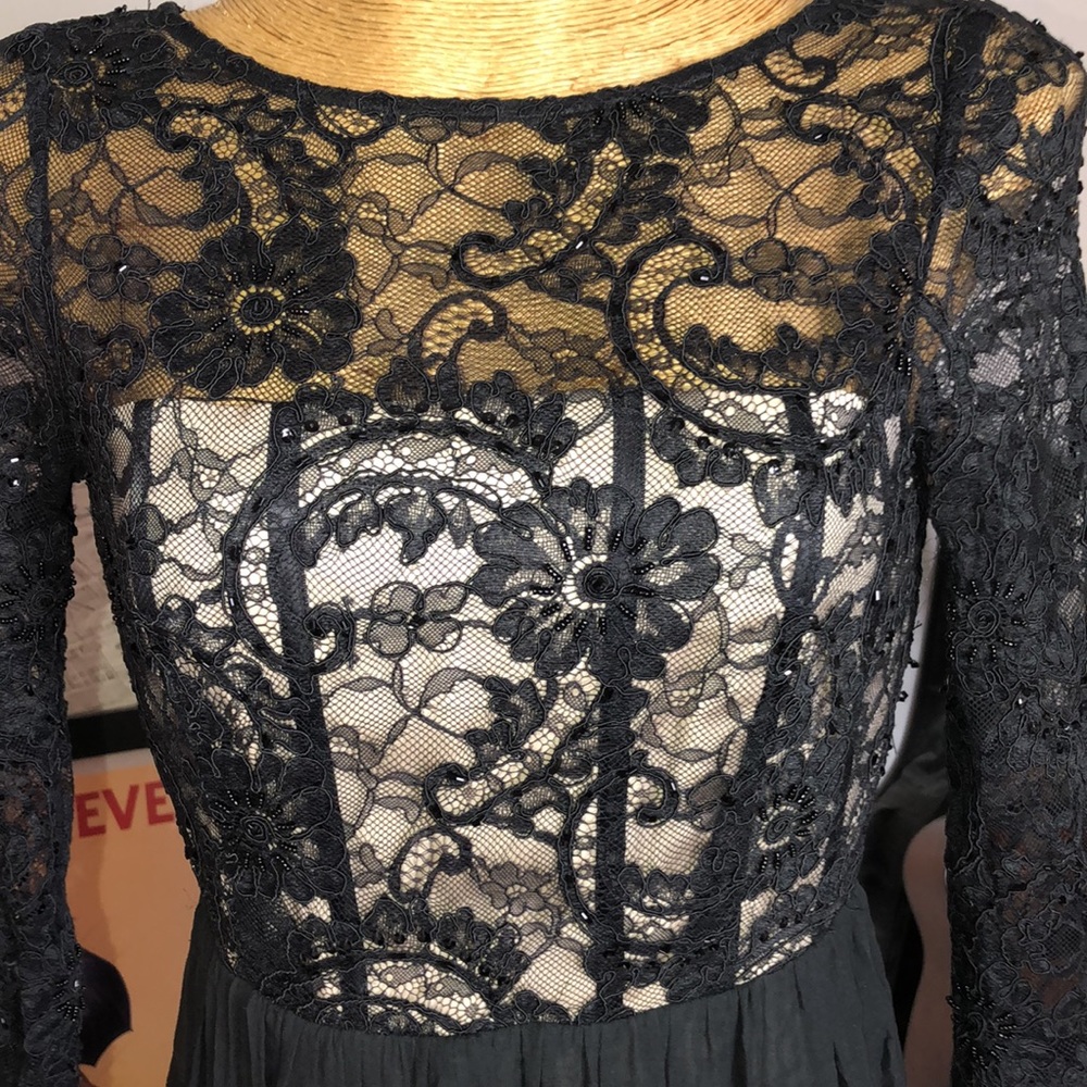 Alice + Olivia By Stacey Bendet Silk Black maxi dress Size 6 - Picture 11 of 16